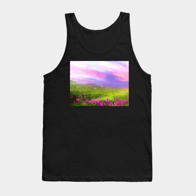 Pink Field Tank Top by jasminaseidl